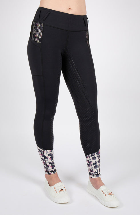 Youth Performance Riding Tights - Violet Noir